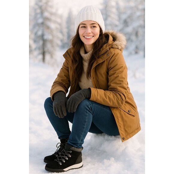 Weatherproof 9 Boots Ruby Outdoor Suede Leather Chunky Winter Lug Snow Shoes - Picture 11 of 14